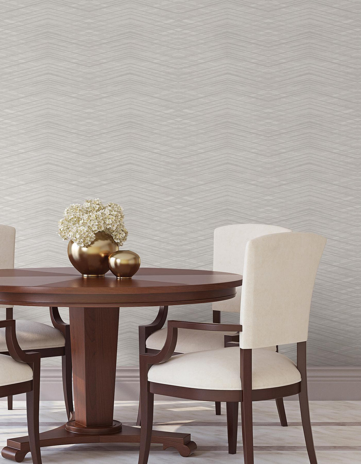 Candice Olson Focal Point Light Grey Chevron Wallpaper