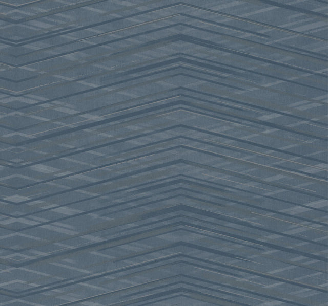 Candice Olson Focal Point Blue Chevron Wallpaper