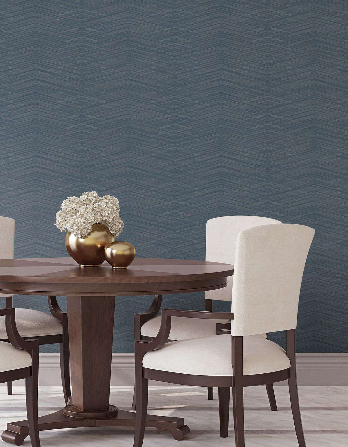 Candice Olson Focal Point Blue Chevron Wallpaper