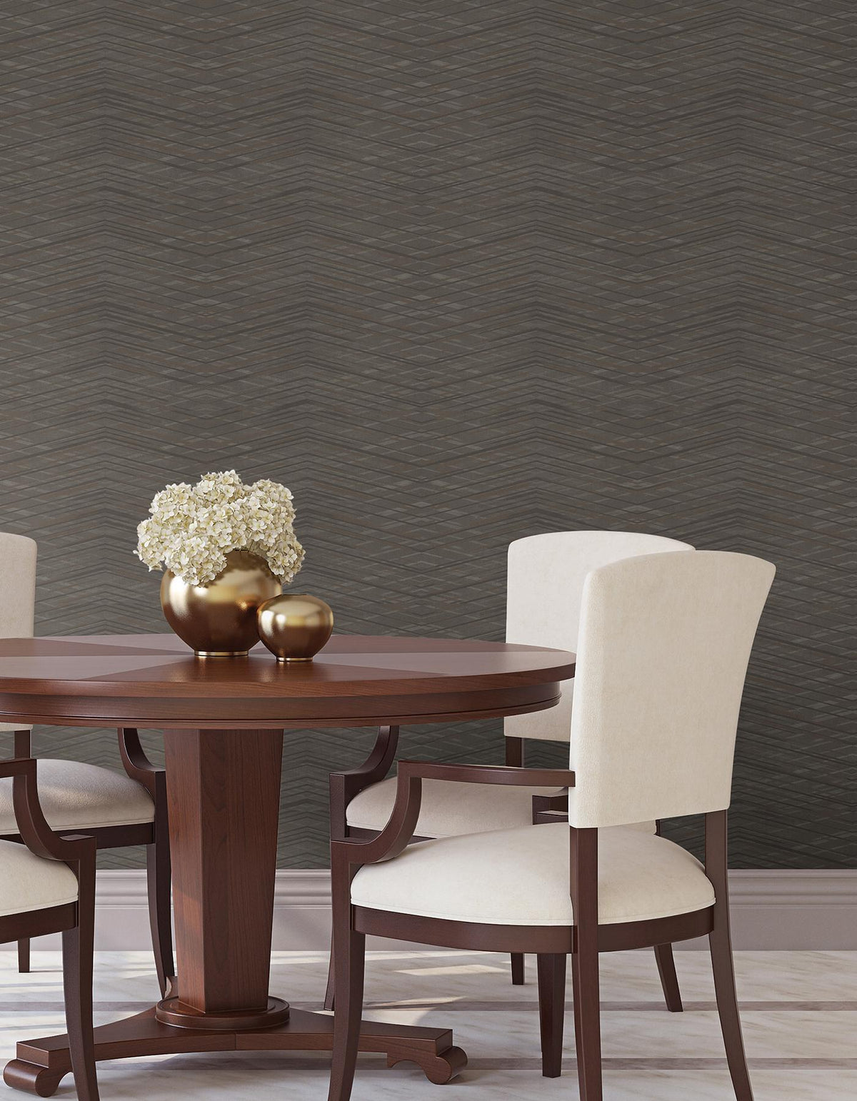Candice Olson Focal Point Chocolate Chevron Wallpaper