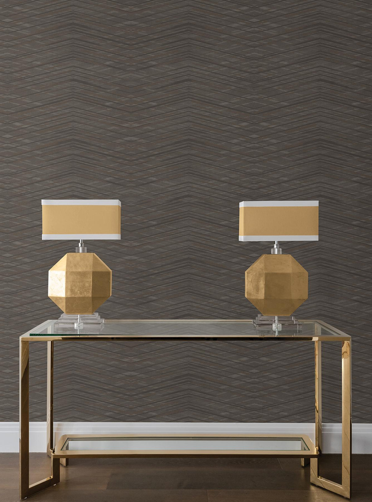 Candice Olson Focal Point Chocolate Chevron Wallpaper