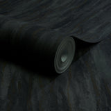 Galerie A78501 Textured Vibes Patinated Plain Black Wallpaper A78501 Black Wallpaper