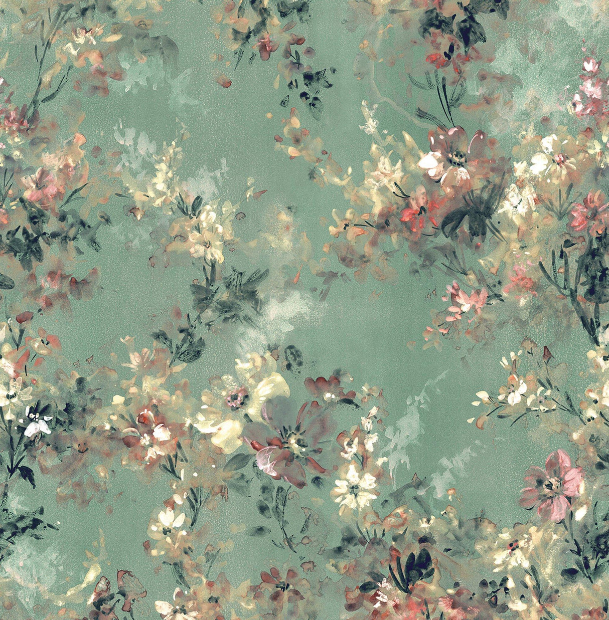 Galerie 35096 City Romance Floral Green Mural 35096 Green Mural