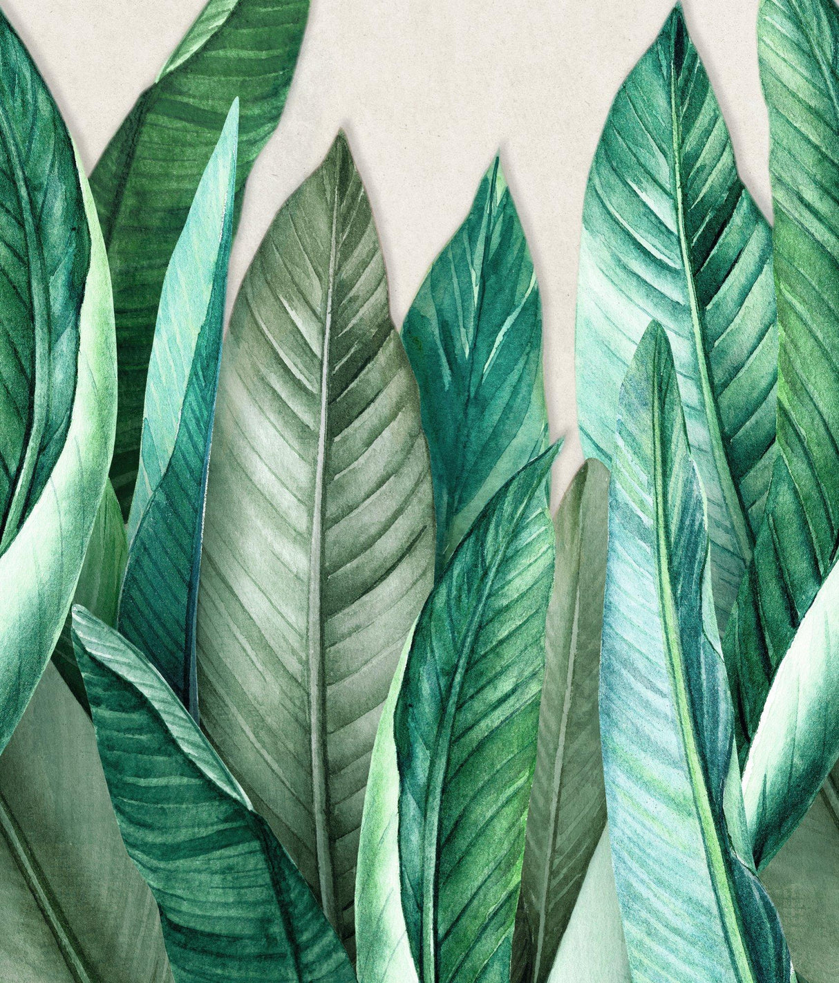 Galerie A39501 Orom II Branched Leaves All-over Green Mural A39501 Green Mural