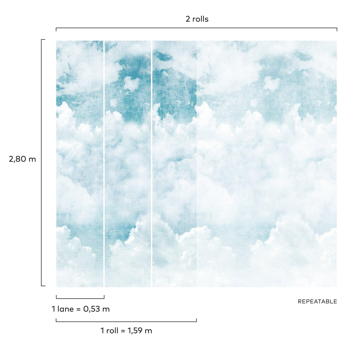 Galerie A42501 Orom II Photographic Motive Blue Mural A42501 Blue Mural