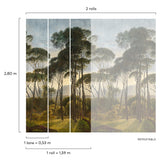 Galerie A46301 Orom II Photographic All-over Print Green Mural A46301 Green Mural
