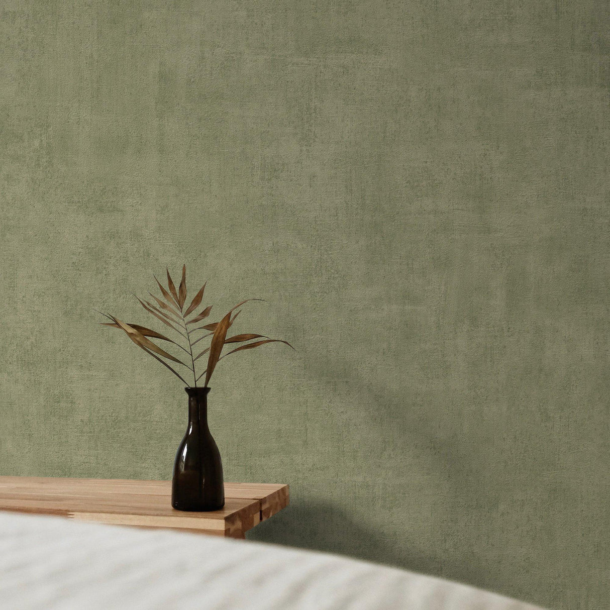 Galerie A51515 Orom II Patinated Plain Green Wallpaper A51515 Green Wallpaper