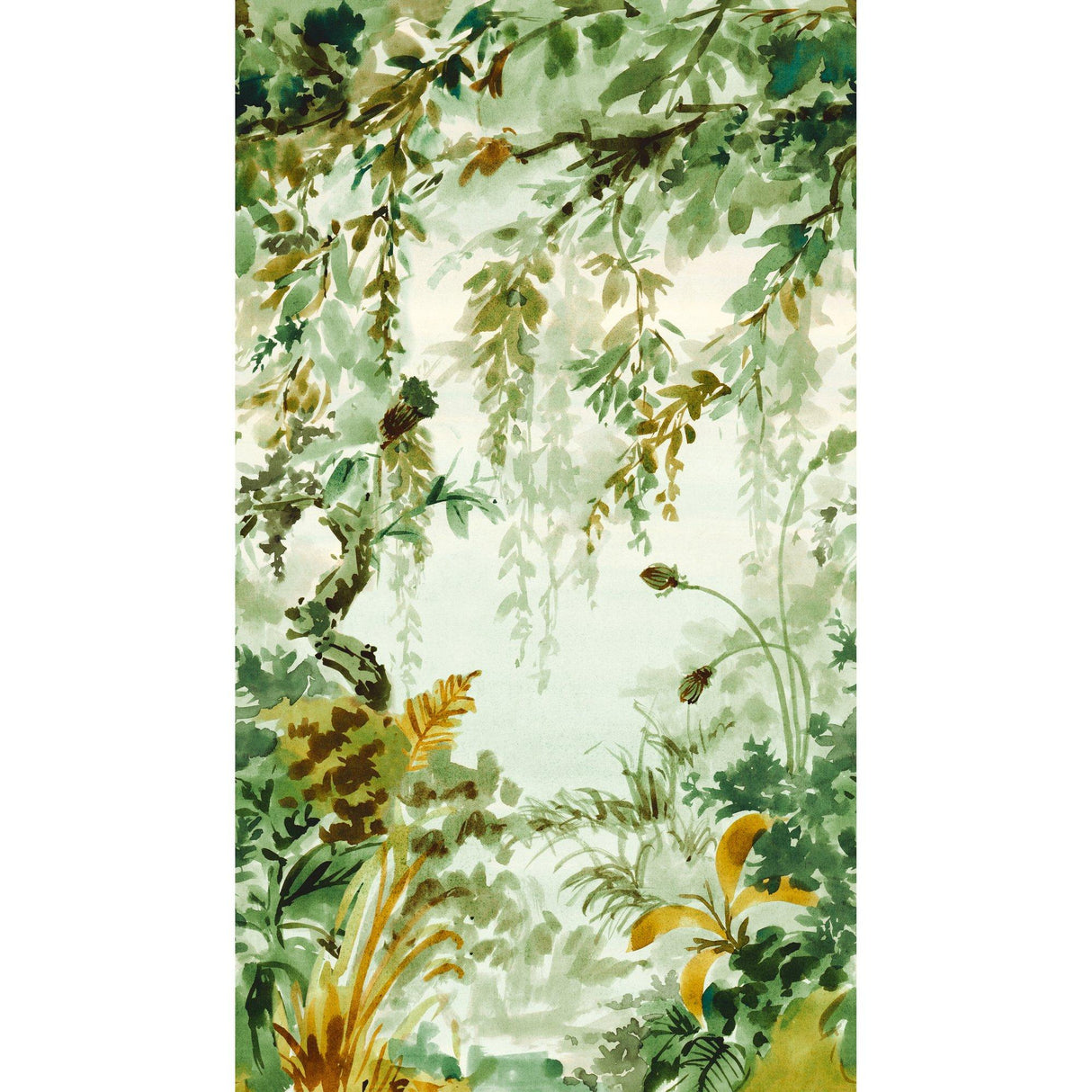 Galerie A52201 Orom II Photographic All-over Print Green Mural A52201 Green Mural