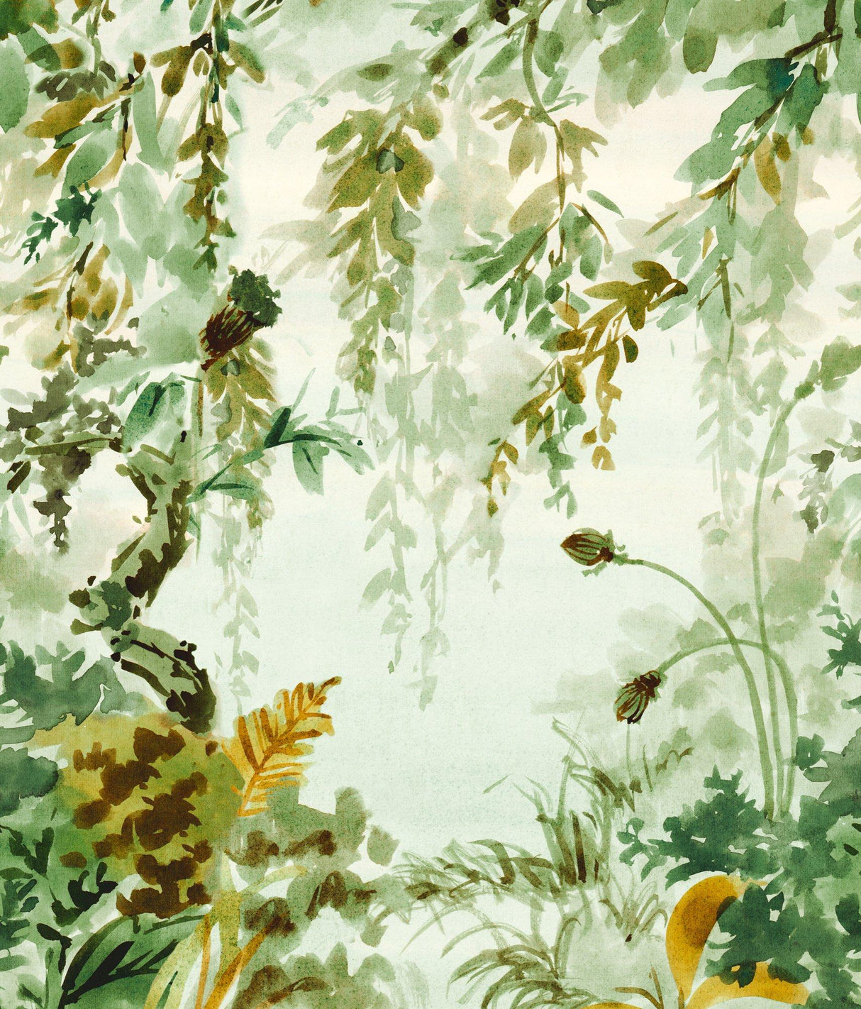 Galerie A52201 Orom II Photographic All-over Print Green Mural A52201 Green Mural