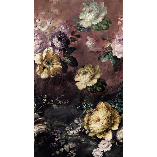 Galerie A52001 Orom II Classical Floral All-over Red Mural A52001 Red Mural