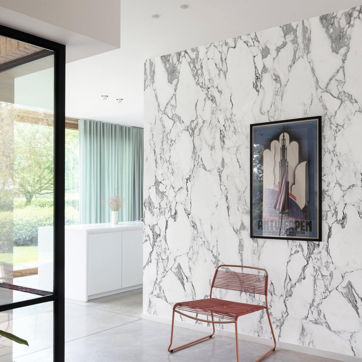 Galerie A52501 Orom II Marble Plain White Mural A52501 White Mural