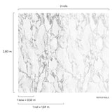 Galerie A52501 Orom II Marble Plain White Mural A52501 White Mural