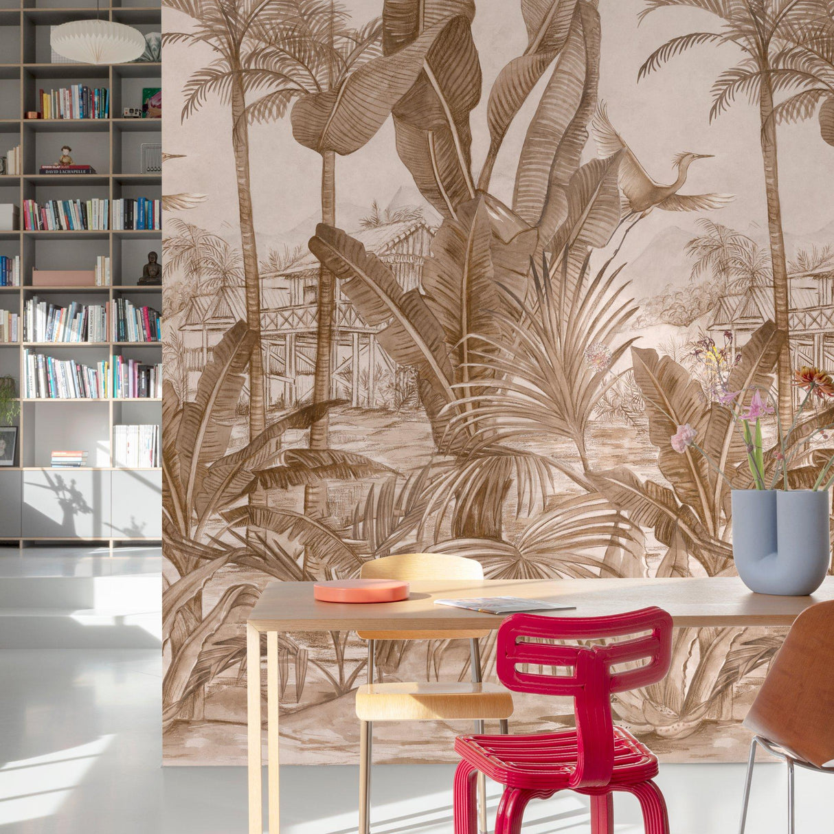 Galerie A53501 Orom II Tropical Motive Pink Mural A53501 Pink Mural