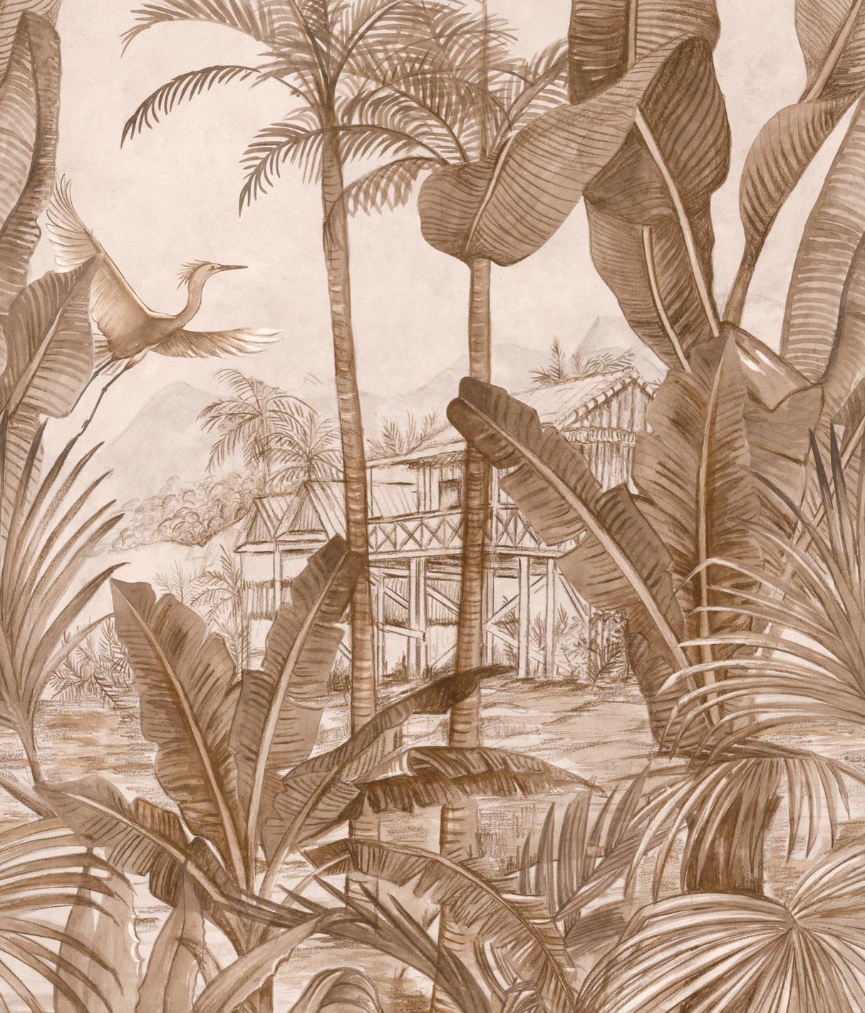 Galerie A53501 Orom II Tropical Motive Pink Mural A53501 Pink Mural