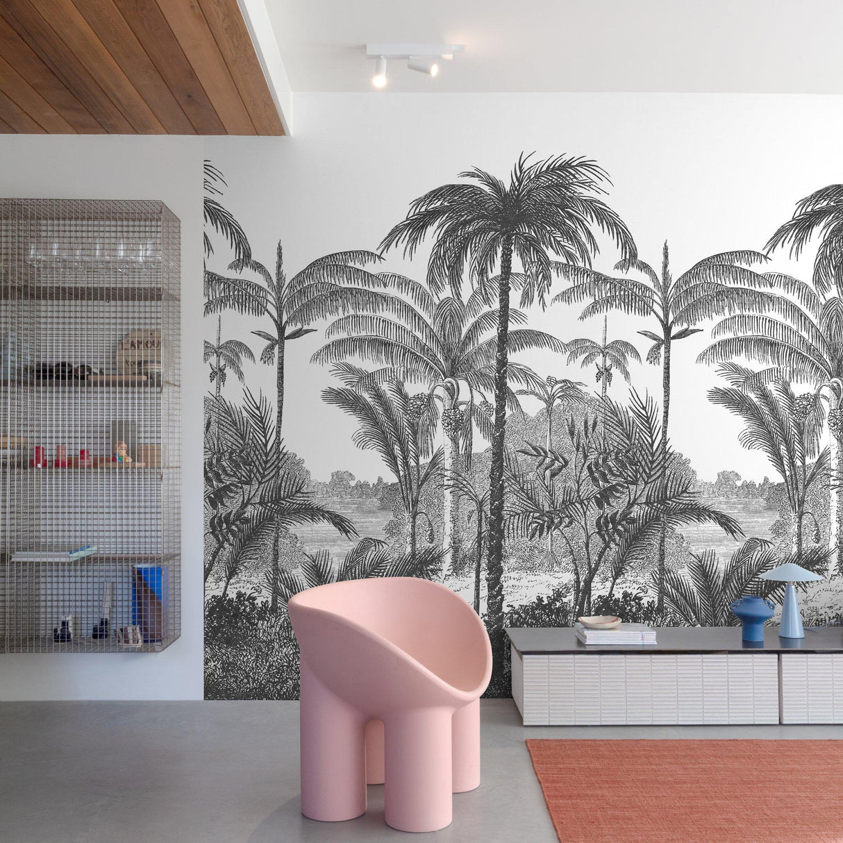 Galerie A58201 Orom II Trees Motive Black Mural A58201 Black Mural