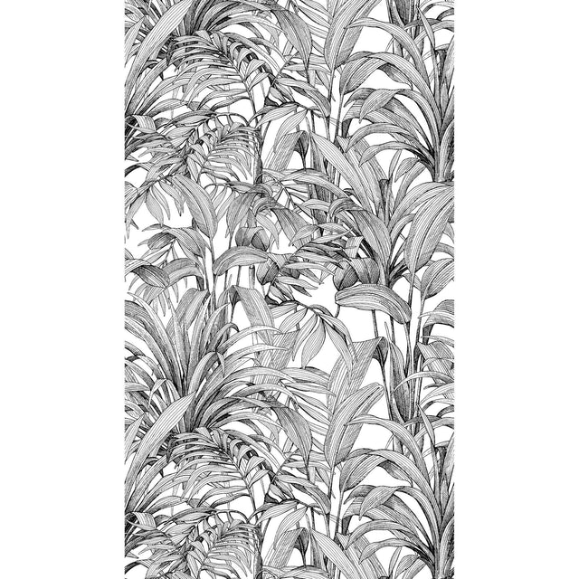 Galerie A58301 Orom II Branched Leaves All-over Black Mural A58301 Black Mural