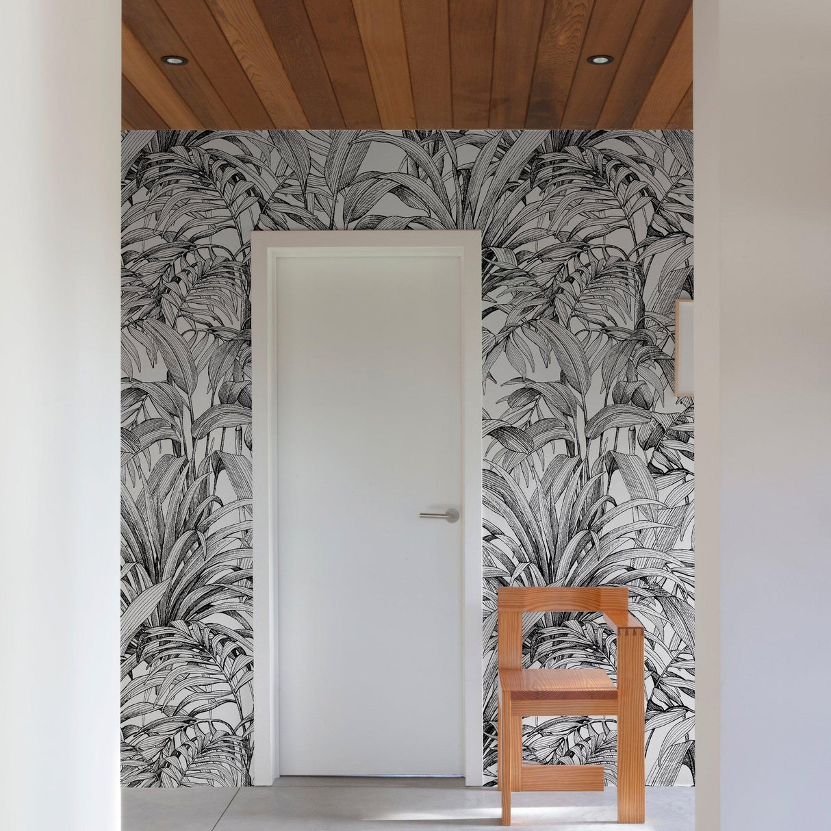 Galerie A58301 Orom II Branched Leaves All-over Black Mural A58301 Black Mural