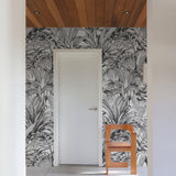 Galerie A58301 Orom II Branched Leaves All-over Black Mural A58301 Black Mural