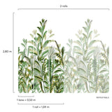 Galerie A59502 Orom II Branched Leaves All-over Green Mural A59502 Green Mural
