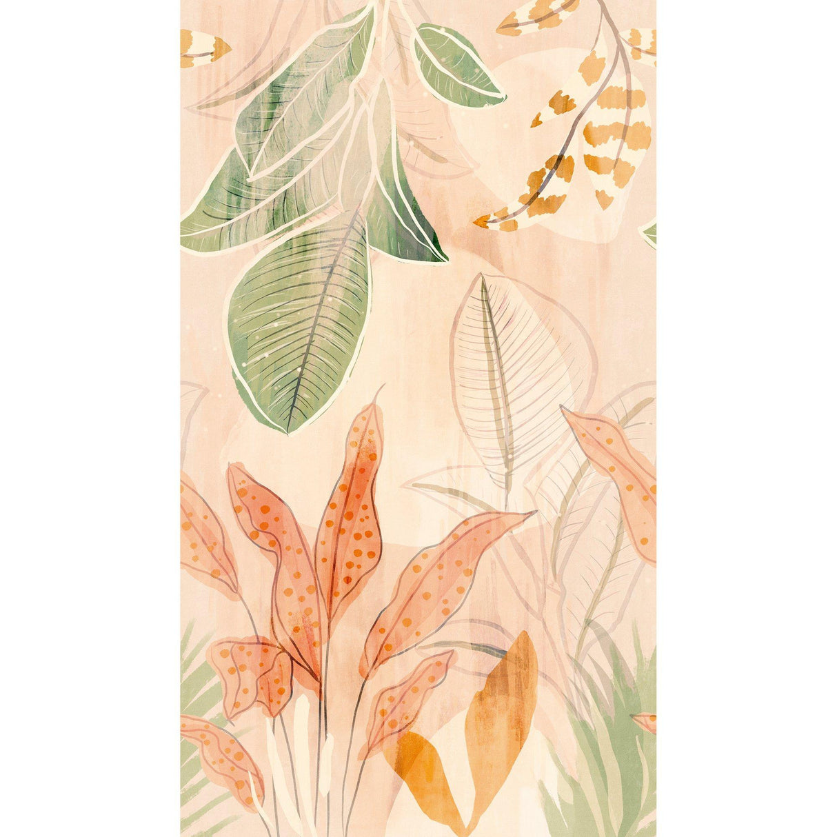 Galerie A60701 Orom II Stylish floral Motifs Orange Mural A60701 Orange Mural
