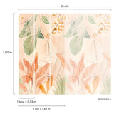 Galerie A60701 Orom II Stylish floral Motifs Orange Mural A60701 Orange Mural