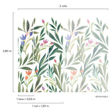 Galerie A72801 Orom II Classical Floral All-over Green Mural A72801 Green Mural