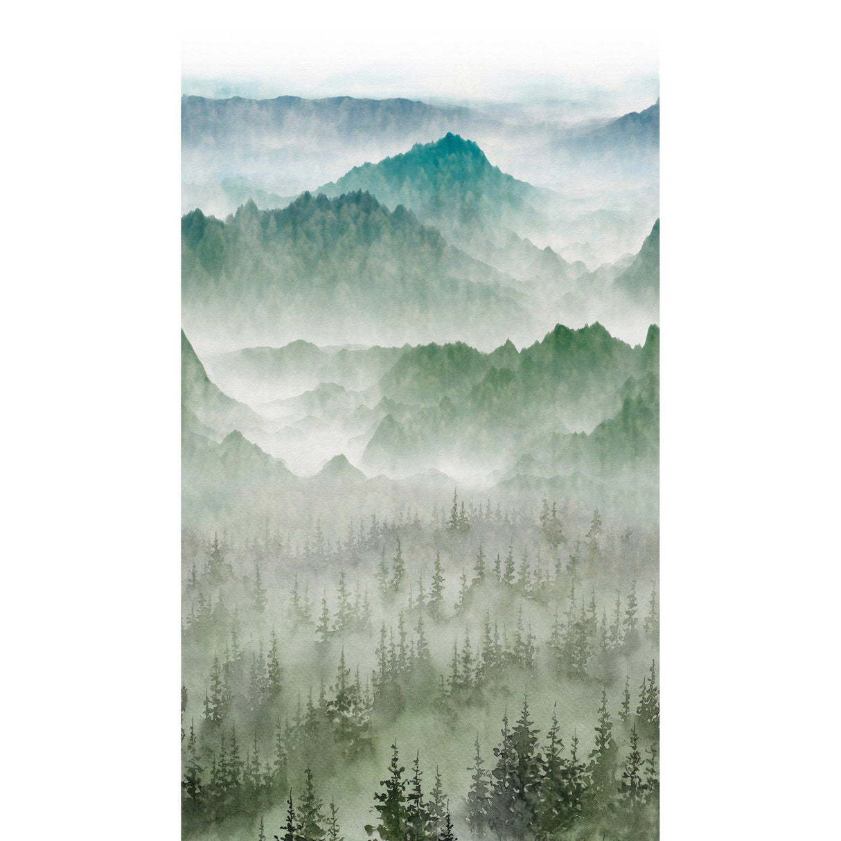 Galerie A73601 Orom II Photographic All-over Print Green Mural A73601 Green Mural