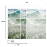 Galerie A73601 Orom II Photographic All-over Print Green Mural A73601 Green Mural