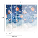 Galerie A77201 Orom II Photographic All-over Print Blue Mural A77201 Blue Mural