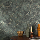 Galerie A78002 Textured Vibes Marble Plain Green Wallpaper A78002 Green Wallpaper