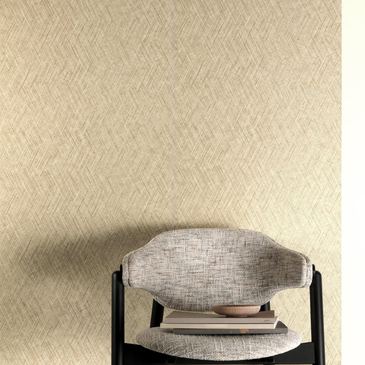 Galerie A78303 Textured Vibes Textile Plain Beige Wallpaper A78303 Beige Wallpaper