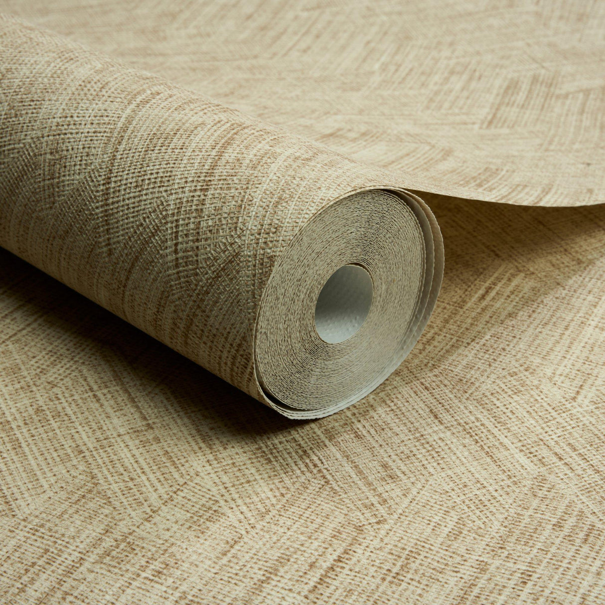 Galerie A78303 Textured Vibes Textile Plain Beige Wallpaper A78303 Beige Wallpaper