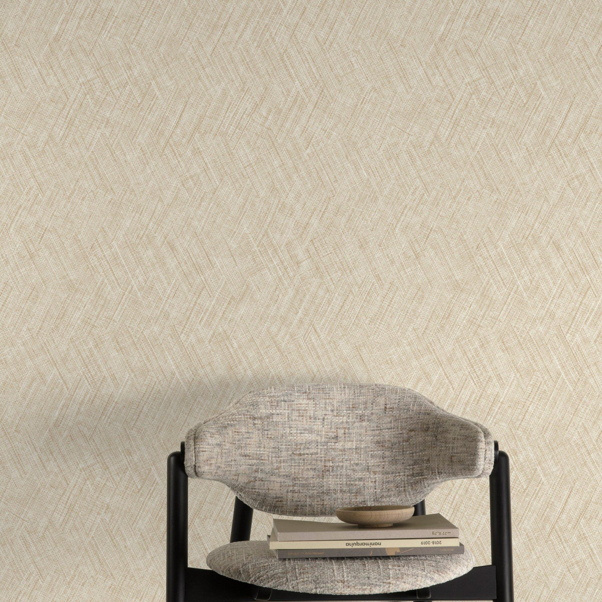 Galerie A78302 Textured Vibes Textile Plain Beige Wallpaper A78302 Beige Wallpaper