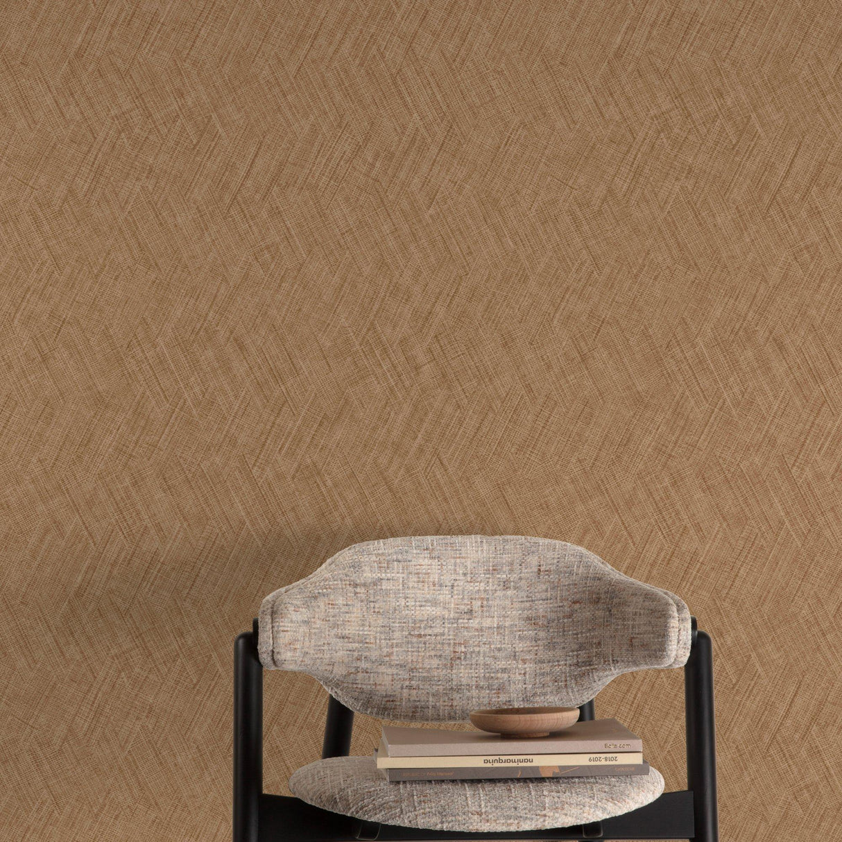 Galerie A78305 Textured Vibes Textile Plain Brown Wallpaper A78305 Brown Wallpaper
