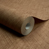 Galerie A78305 Textured Vibes Textile Plain Brown Wallpaper A78305 Brown Wallpaper