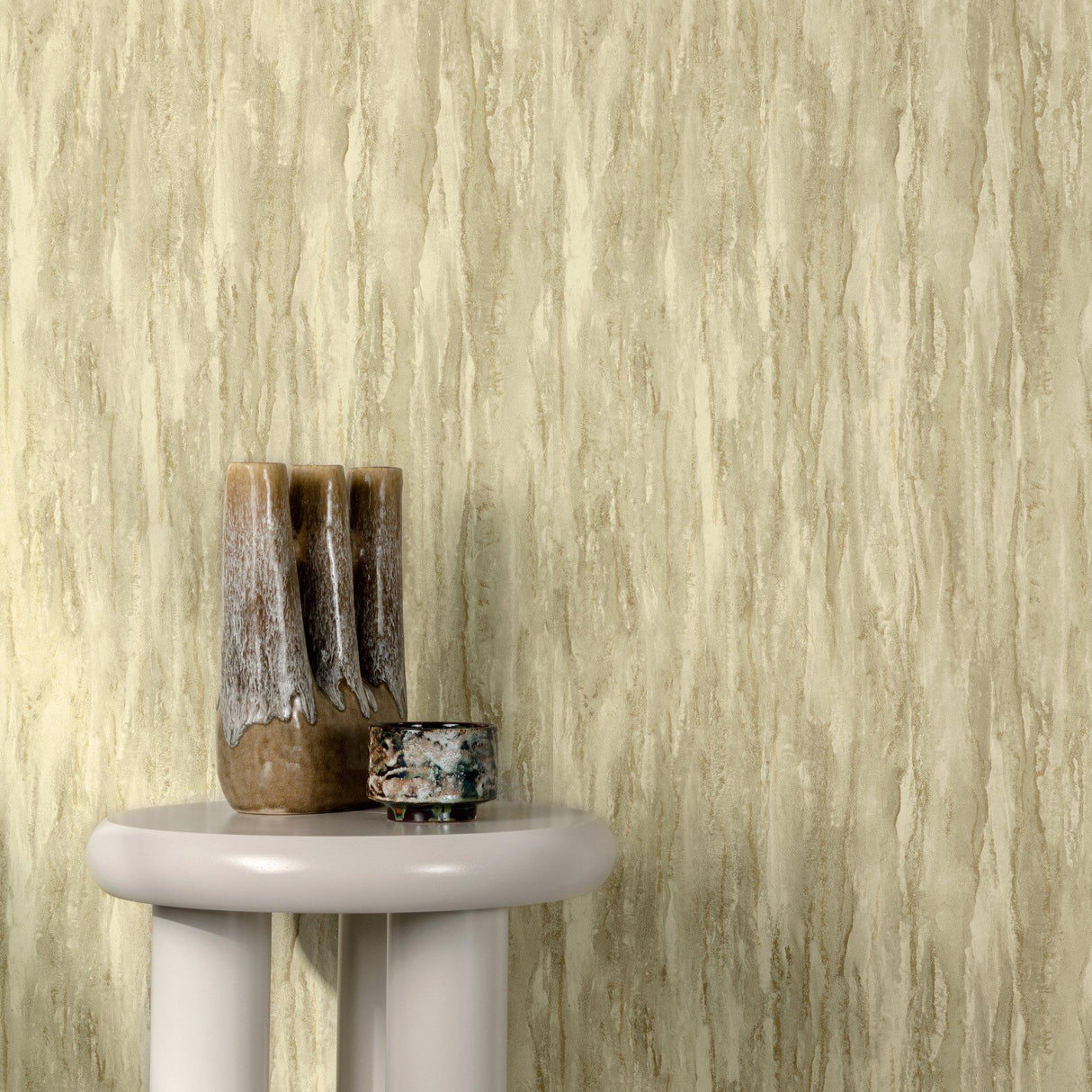 Galerie A78503 Textured Vibes Patinated Plain Green Wallpaper A78503 Green Wallpaper