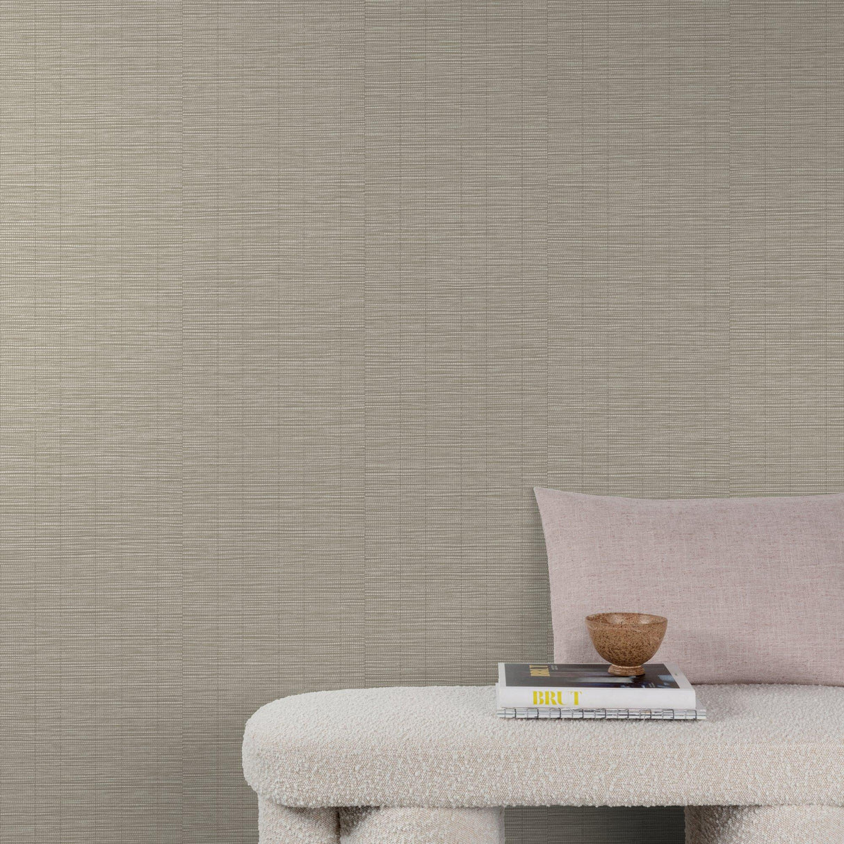 Galerie A80303 Structured Walls Textile Plain Beige Wallpaper A80303 Beige Wallpaper
