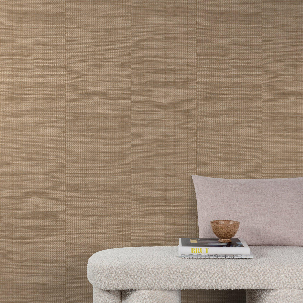 Galerie A80304 Structured Walls Textile Plain Orange Wallpaper A80304 Orange Wallpaper