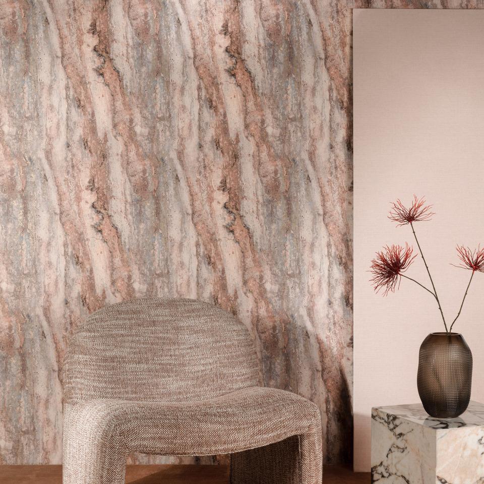 Galerie A81701 Structured Walls marble plain Pink Wallpaper A81701 Pink Wallpaper