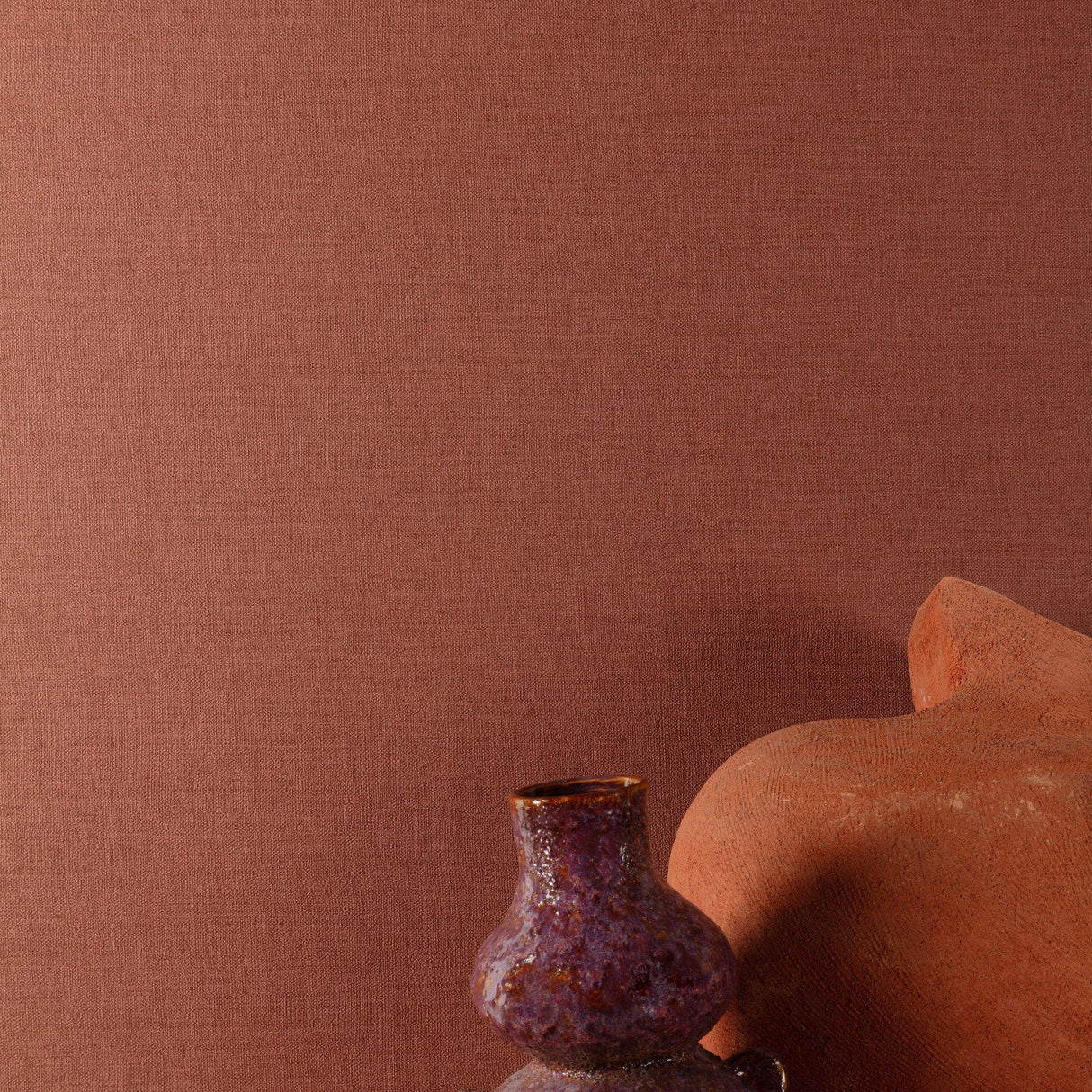 Galerie A84926 Structured Walls Textile Plain Orange Wallpaper A84926 Orange Wallpaper