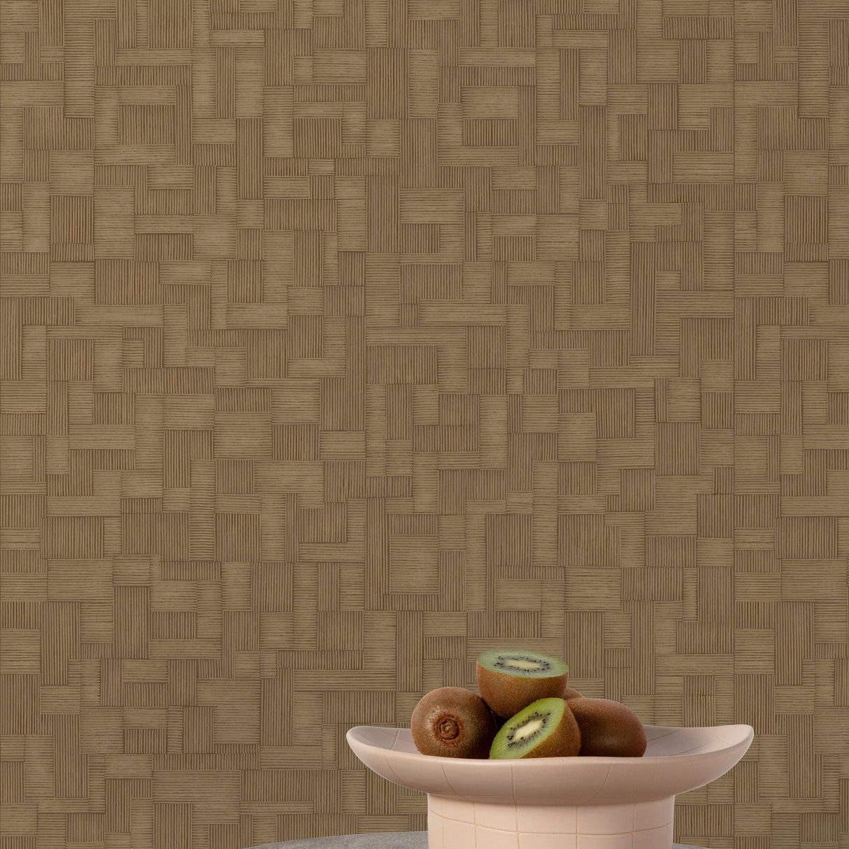 Galerie A85204 Structured Walls Geometric All-over Brown Wallpaper A85204 Brown Wallpaper
