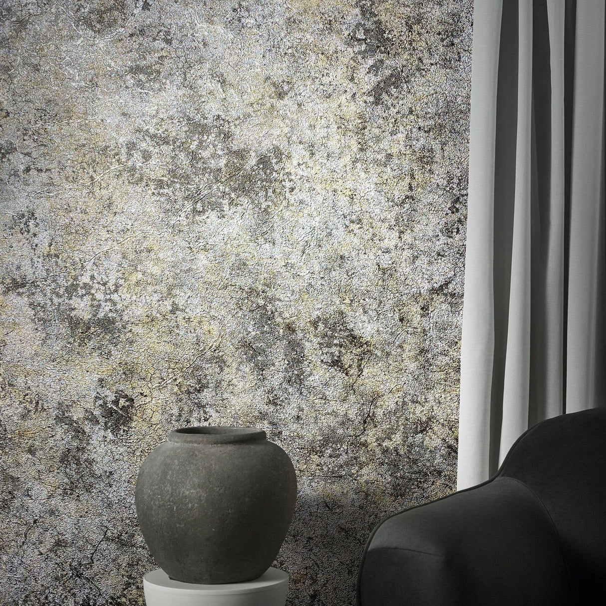 Galerie AI95019 Air Industrial Silver Grey Wallpaper AI95019 Silver Grey Wallpaper