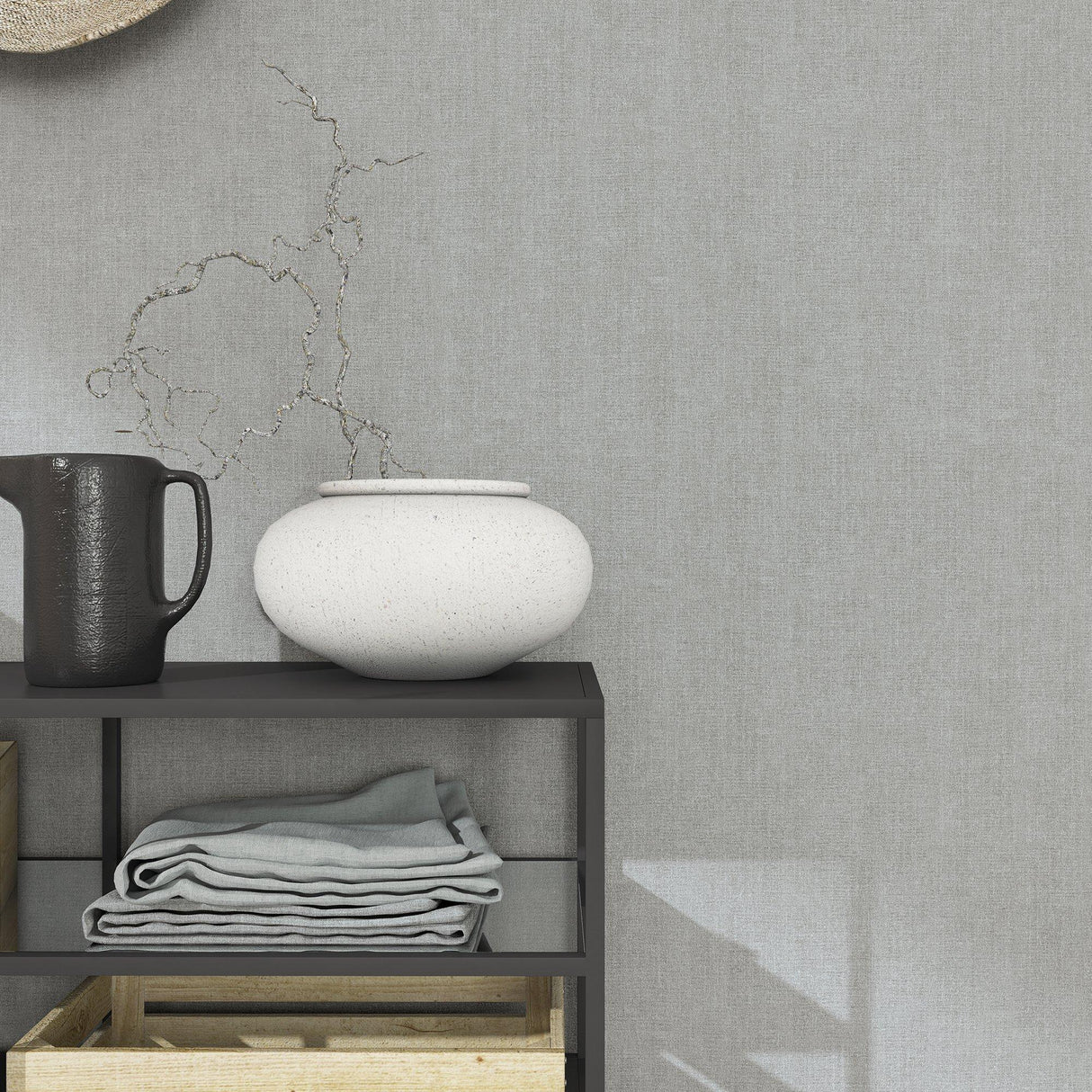 Galerie AI95022 Air Plain Texture Silver Grey Wallpaper AI95022 Silver Grey Wallpaper