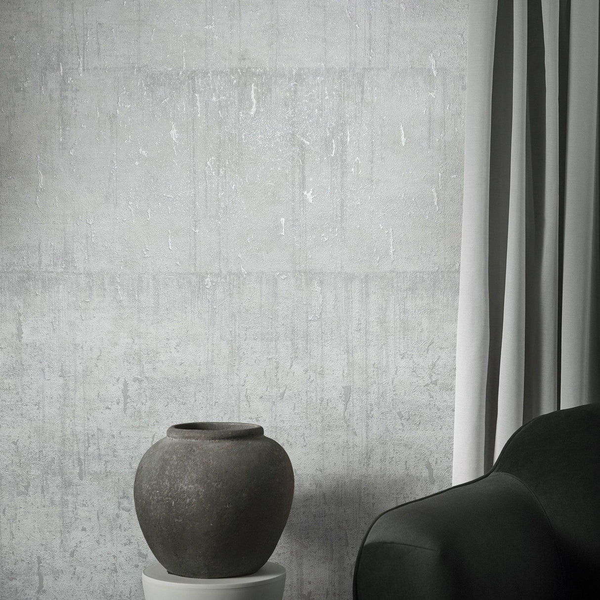 Galerie AI95028 Air Industrial Silver Grey Wallpaper AI95028 Silver Grey Wallpaper