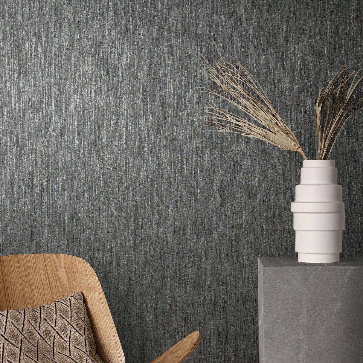 Galerie AI95033 Air Plain Texture Black Wallpaper AI95033 Black Wallpaper