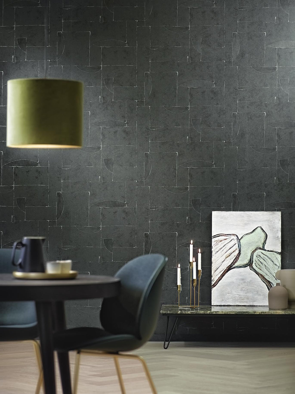 Galerie AI95043 Air Abstract Black Wallpaper AI95043 Black Wallpaper