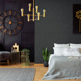 Galerie AI95052 Air Tree Leaf Black Wallpaper AI95052 Black Wallpaper
