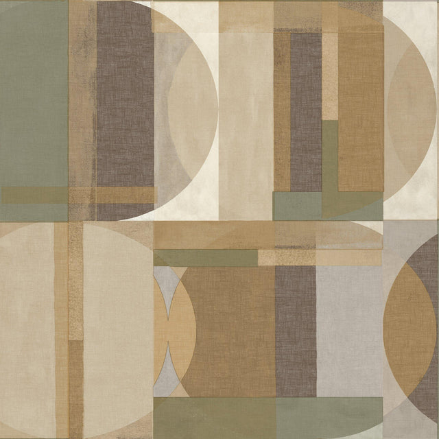 Galerie ARA64903 Arcadia Geometric Motives Green Wallpaper ARA64903 Green Wallpaper