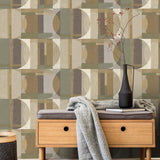 Galerie ARA64903 Arcadia Geometric Motives Green Wallpaper ARA64903 Green Wallpaper