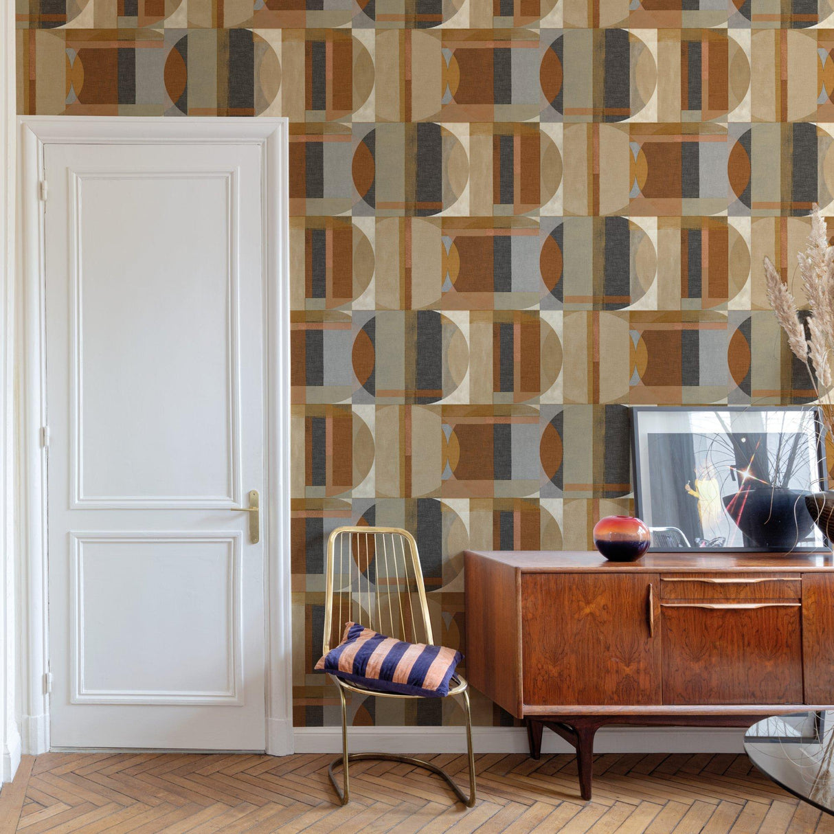 Galerie ARA64902 Arcadia Geometric Motives Multi-colored Wallpaper ARA64902 Multi-colored Wallpaper